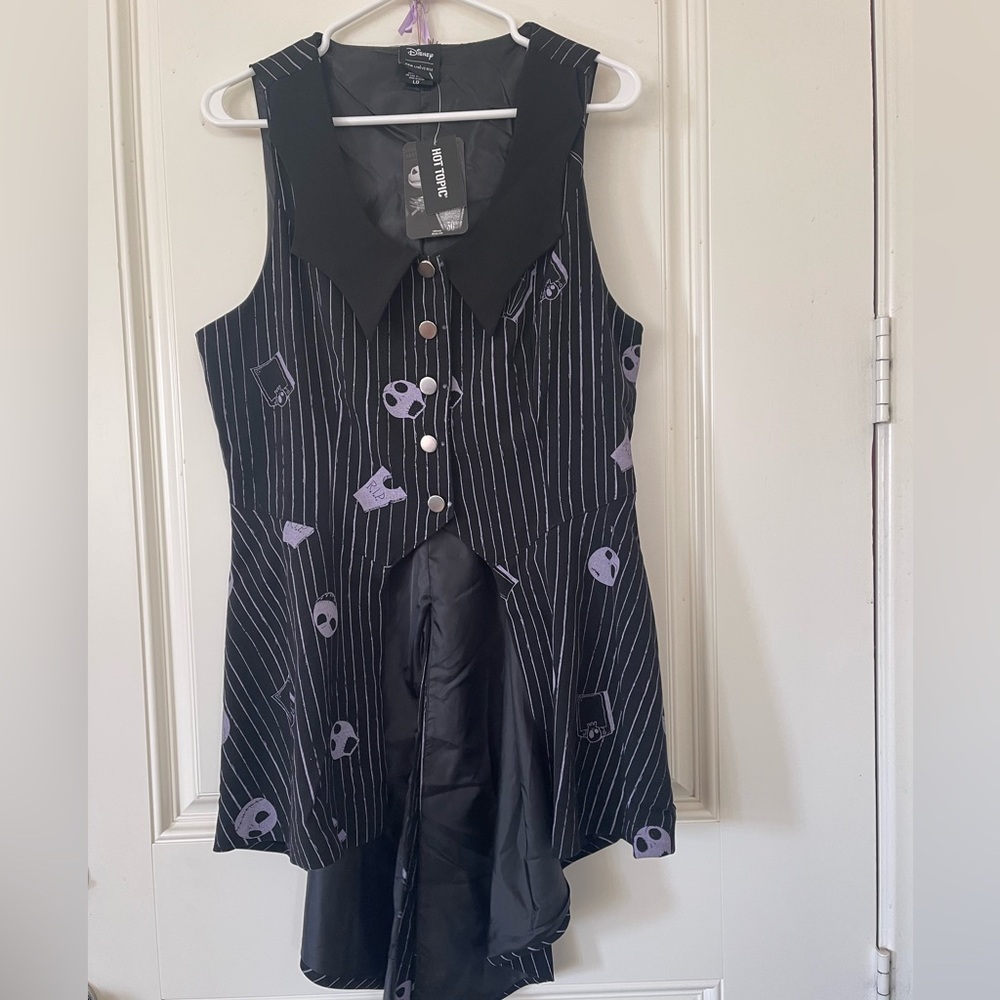 Disney her universe back long vest featuring Jack Skellington